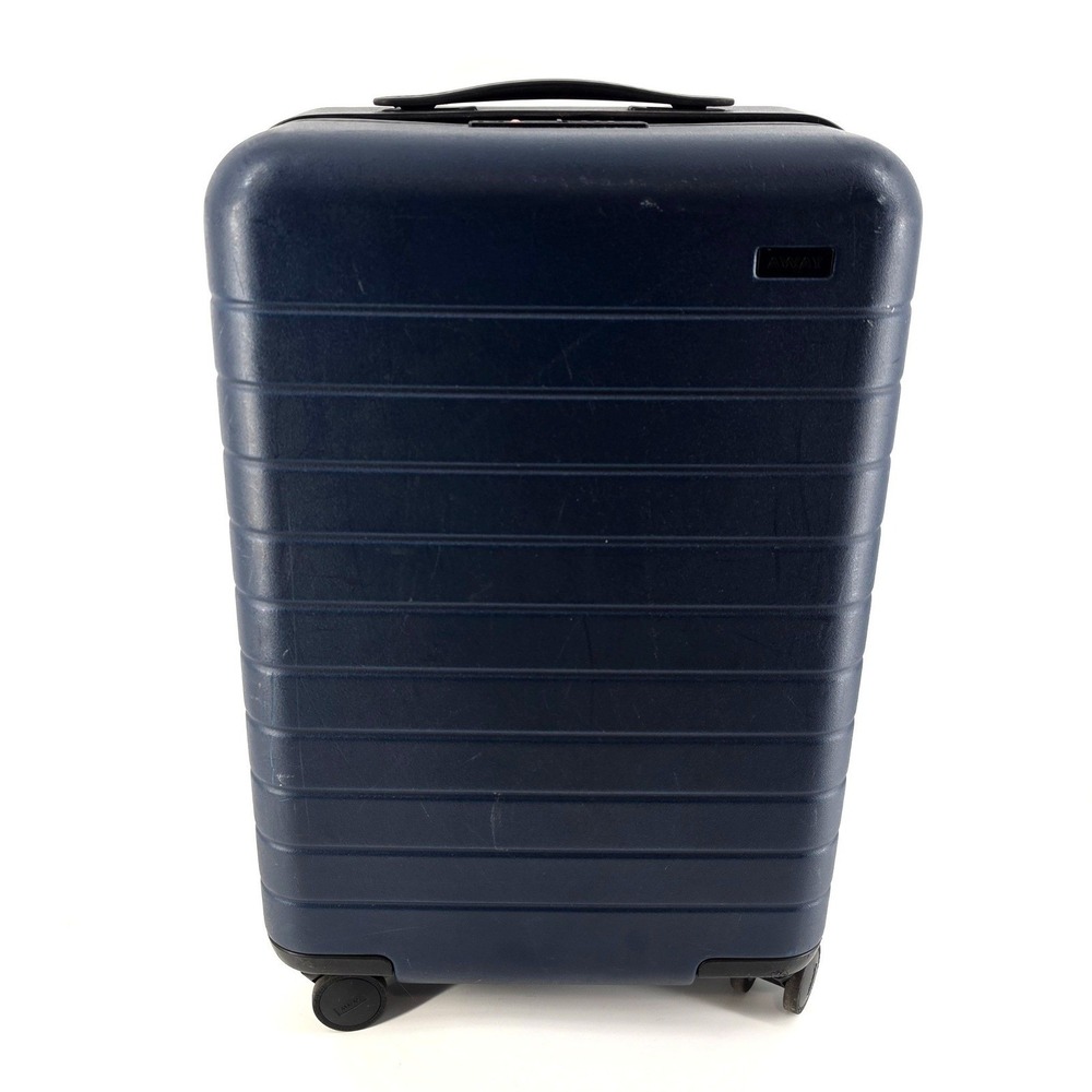 Away The Carry-On Luggage Navy Hardshell Spinner Suitcase TSA Lock No Battery